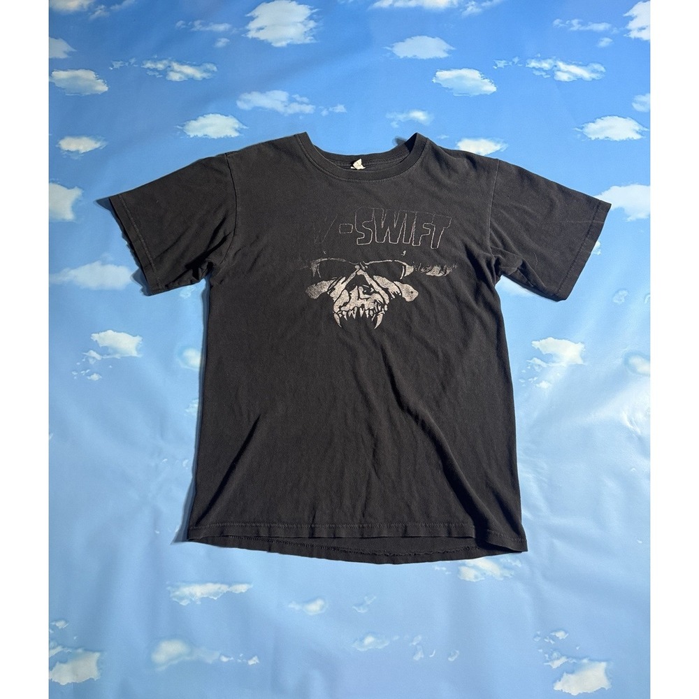 Vintage Tay-Swift Danzig T-Shirt Mens S Black Parody Taylor Swift Metal Tee